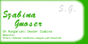 szabina gmoser business card